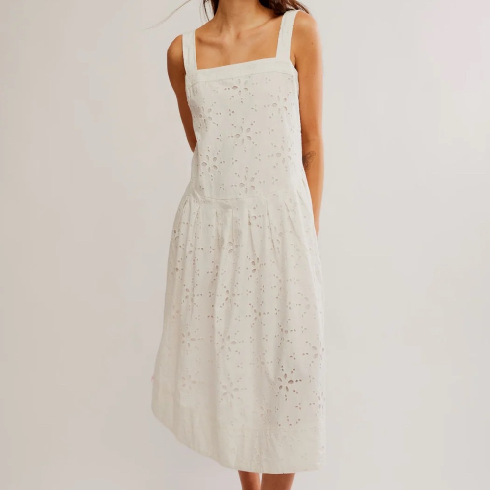 Free People Primavera Eyelet Midi - White